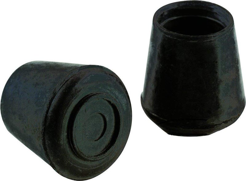 Shepherd Hardware 9224 1-1/4-Inch Inside Diameter Rubber Leg Tips, 2-Pack, Black - Image 1